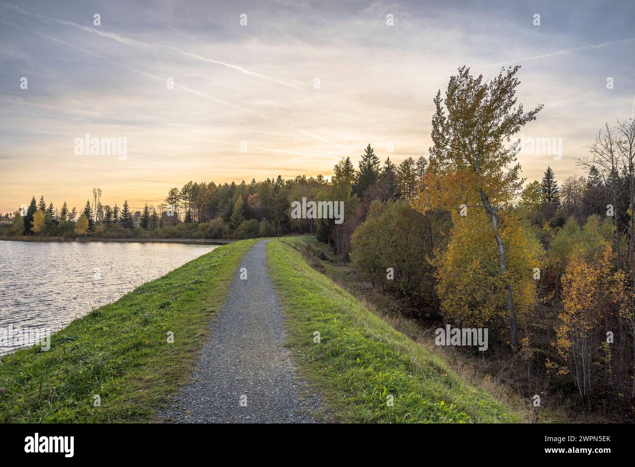 Dam and hirschler pond in fall hires stock photography and images Alamy