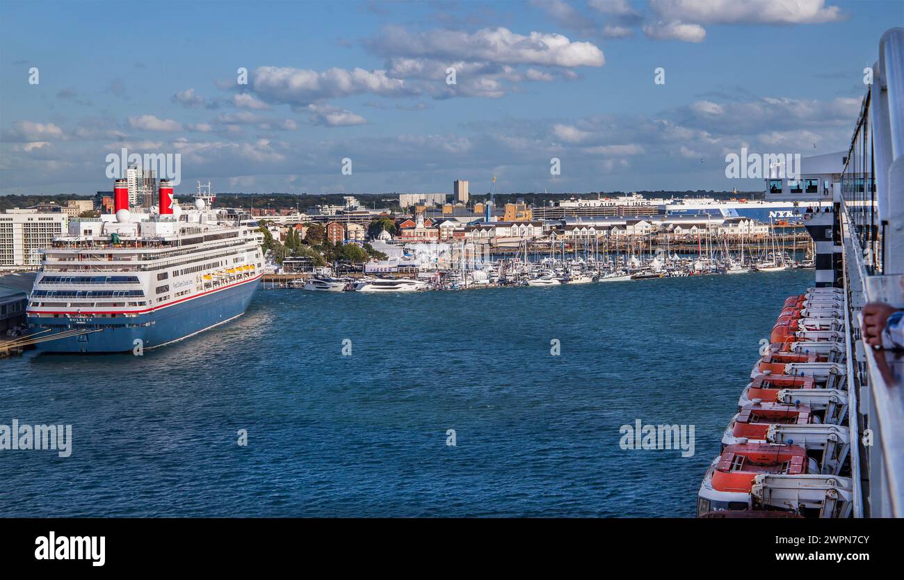 Cruise ship Bolette in port, Southampton, Hampshire, Great Britain, England Stock Photo