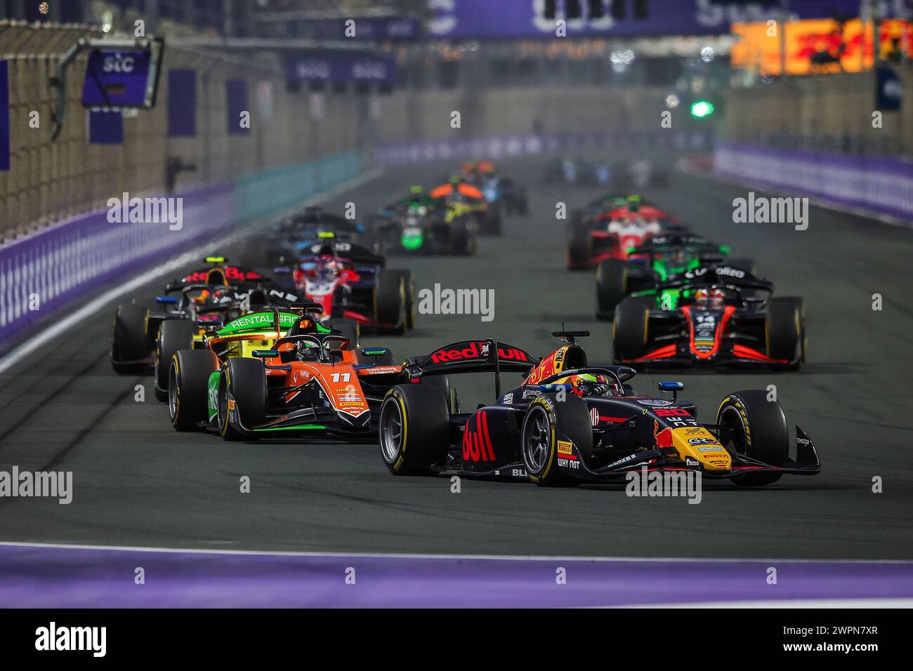 20 HADJAR Isack (fra), Campos Racing, Dallara F2 2024, action, start ...