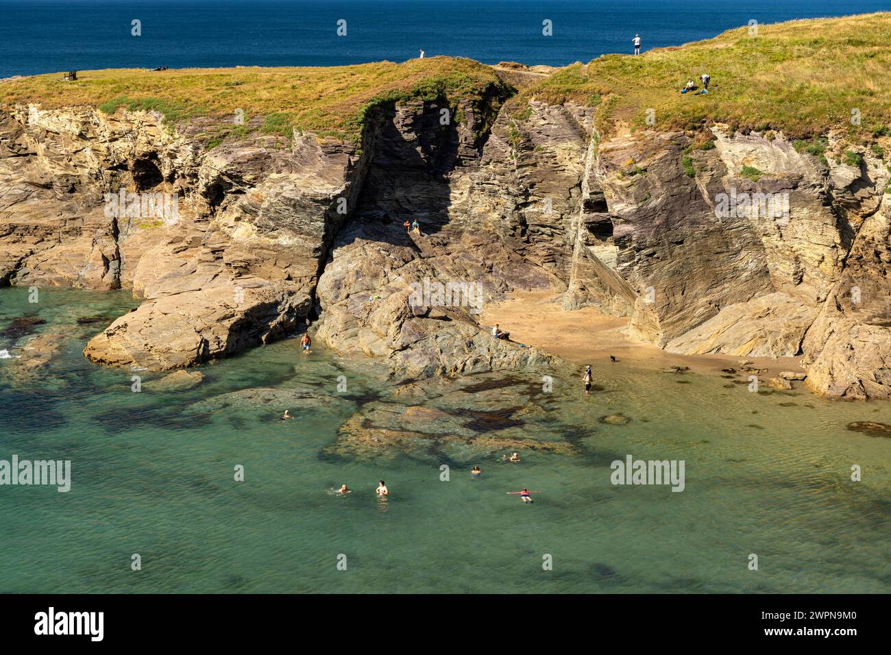 Port Gaverne Beach near Port Isaac, Cornwall, England, Great Britain, Europe Stock Photo