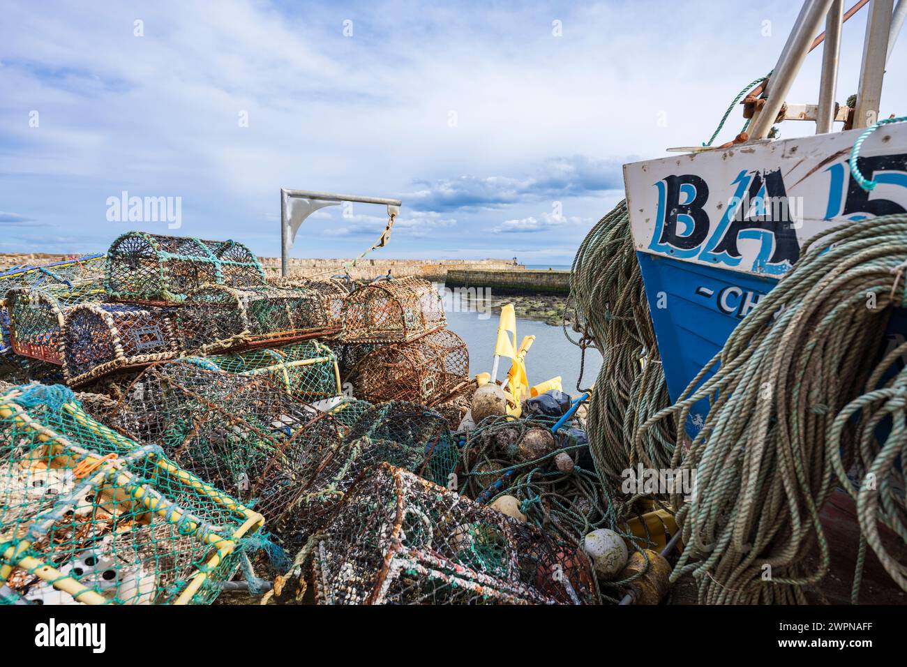 United Kingdom, Scotland, East Coast, St. Andrews, University Town, Fisherman Stock Photo