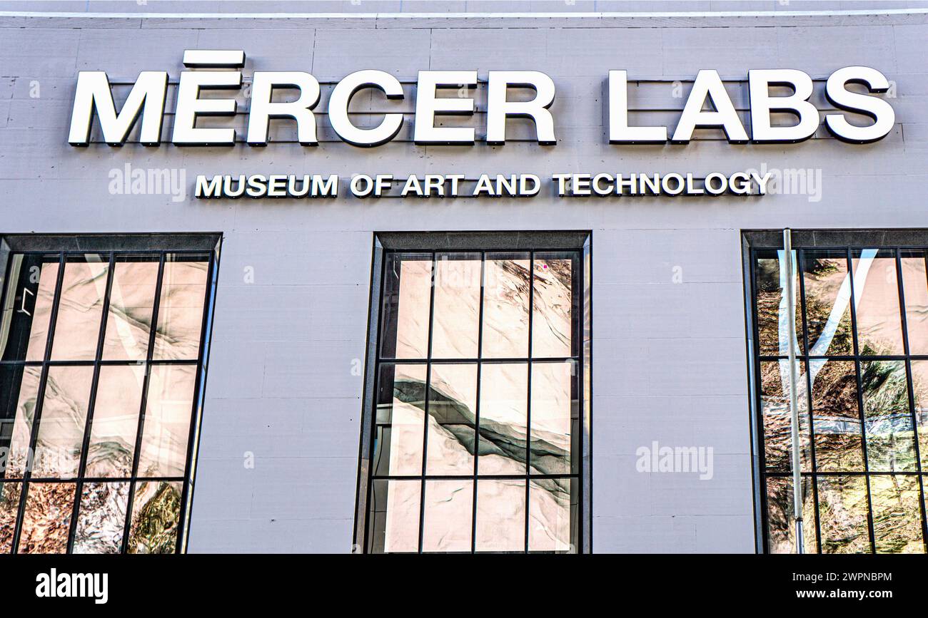 Mercer Labs Museum of Art Technology, building exterior detail, New York City, New York, USA Stock Photo
