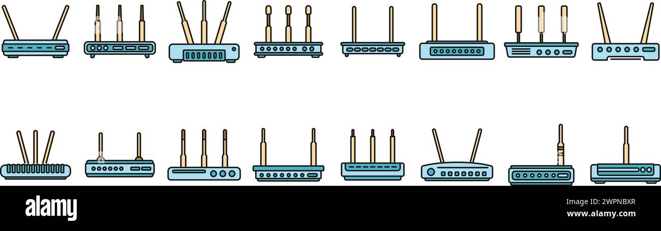 Wifi modem cable port Stock Vector Images - Alamy