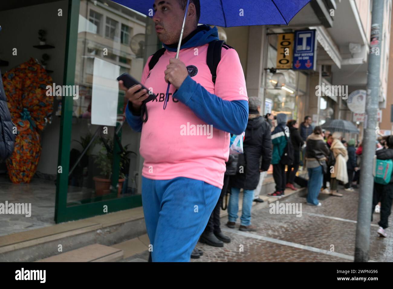 Massa, Massa-Carrara, Tuscany, Italy, 8th March, 2024. A demonstration ...