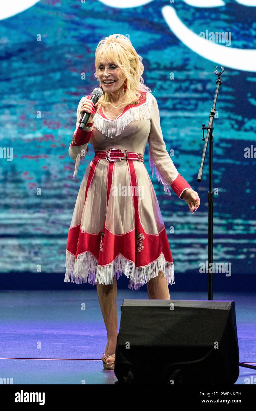 Dolly Parton is seen at Dollywood's Season Passholder and Media Day on