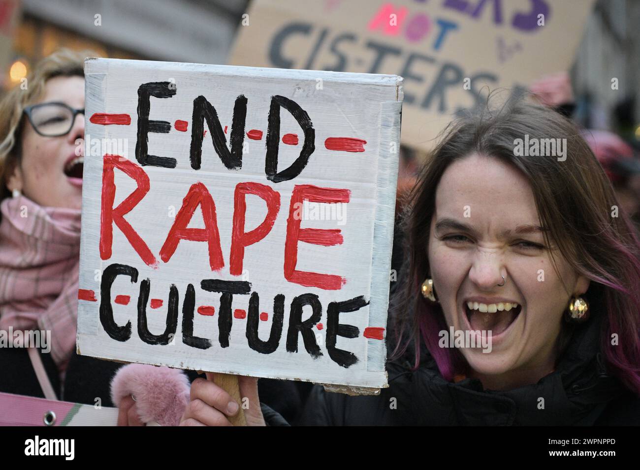 Edinburgh Scotland, UK 08 March 2024. International Women’s Day 2024 March with participants