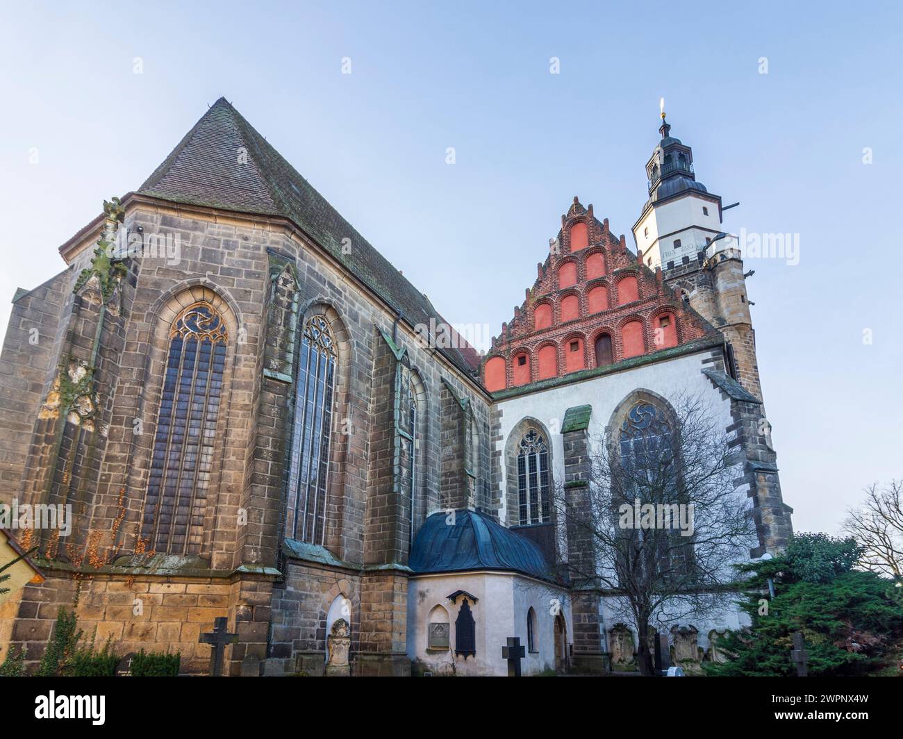 Kamenz (Kamjenc), main church St. Marien, Saxony, Germany Stock Photo