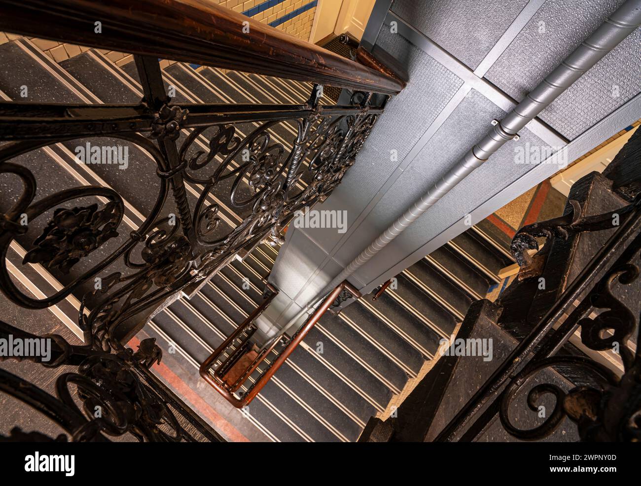 Staircase in Burstahhof, Hamburg Stock Photo