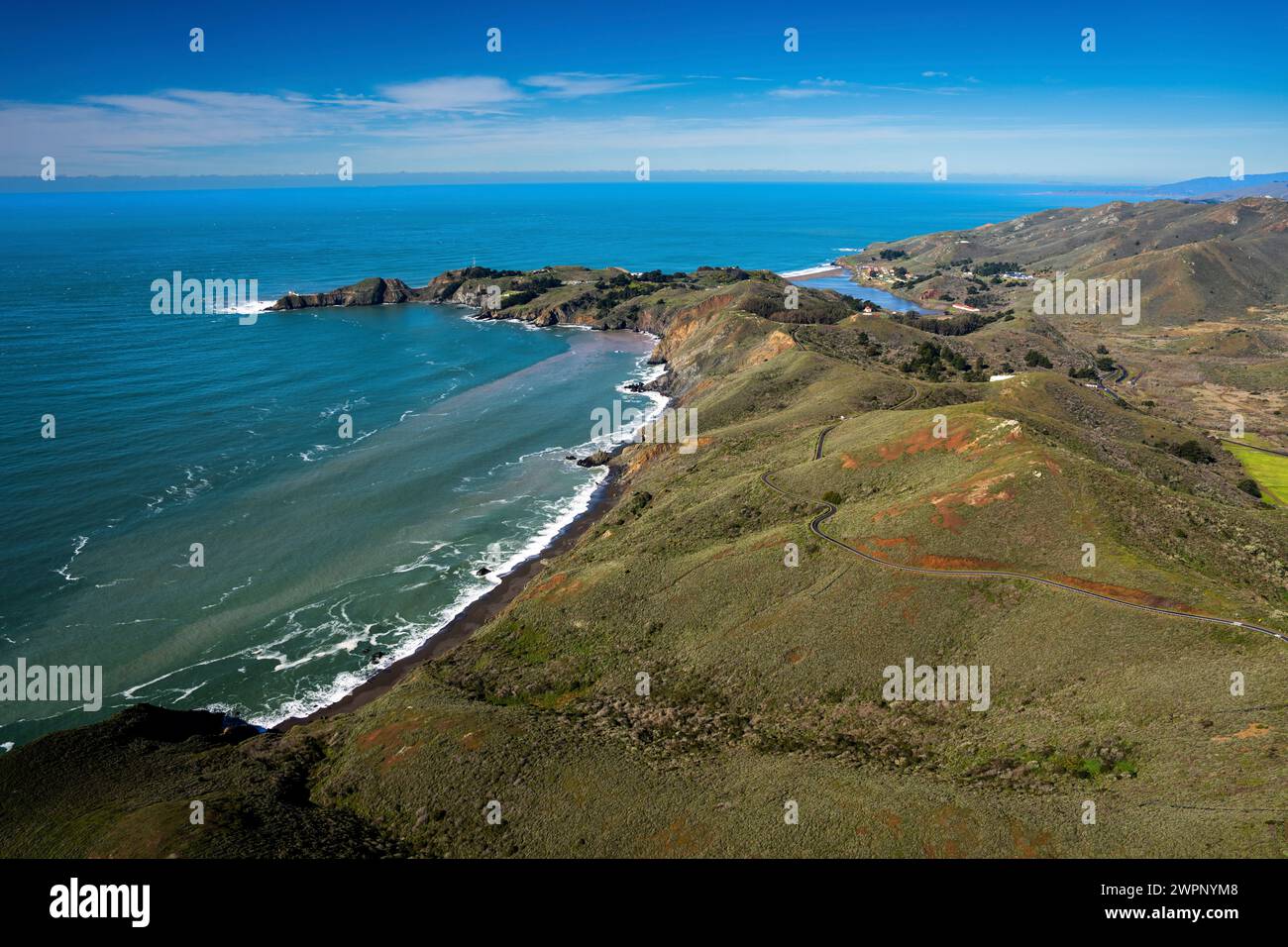 Aerial flight over hill view hi-res stock photography and images - Alamy