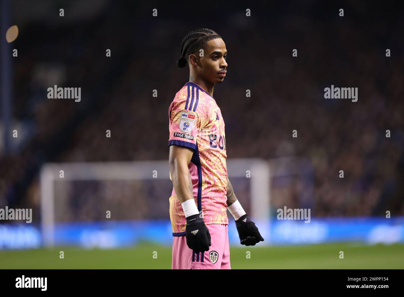 Crysencio Summerville (Leeds United) watches on during the Sky Bet