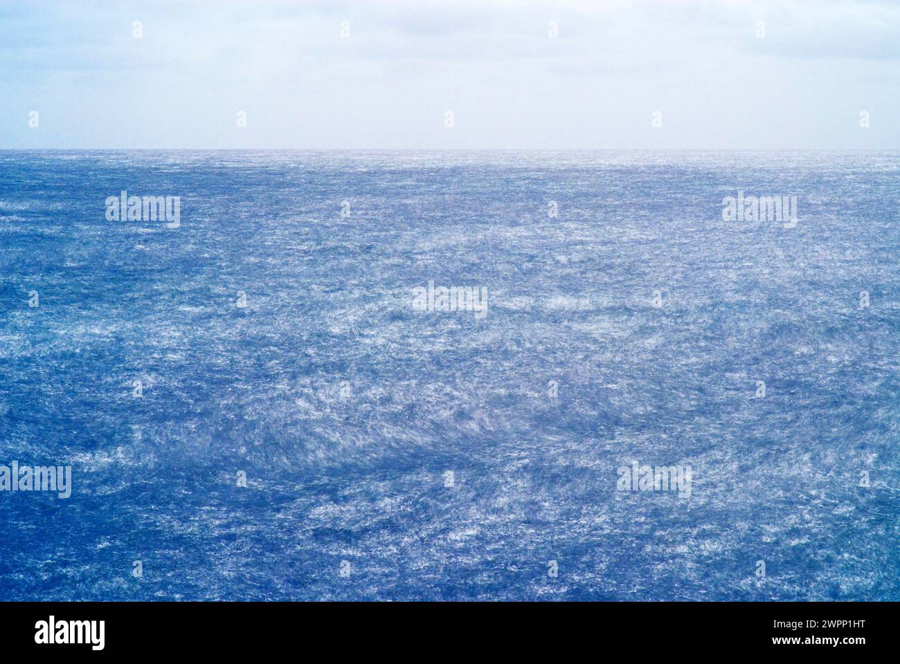 Sea surface with several seconds exposure time Stock Photo
