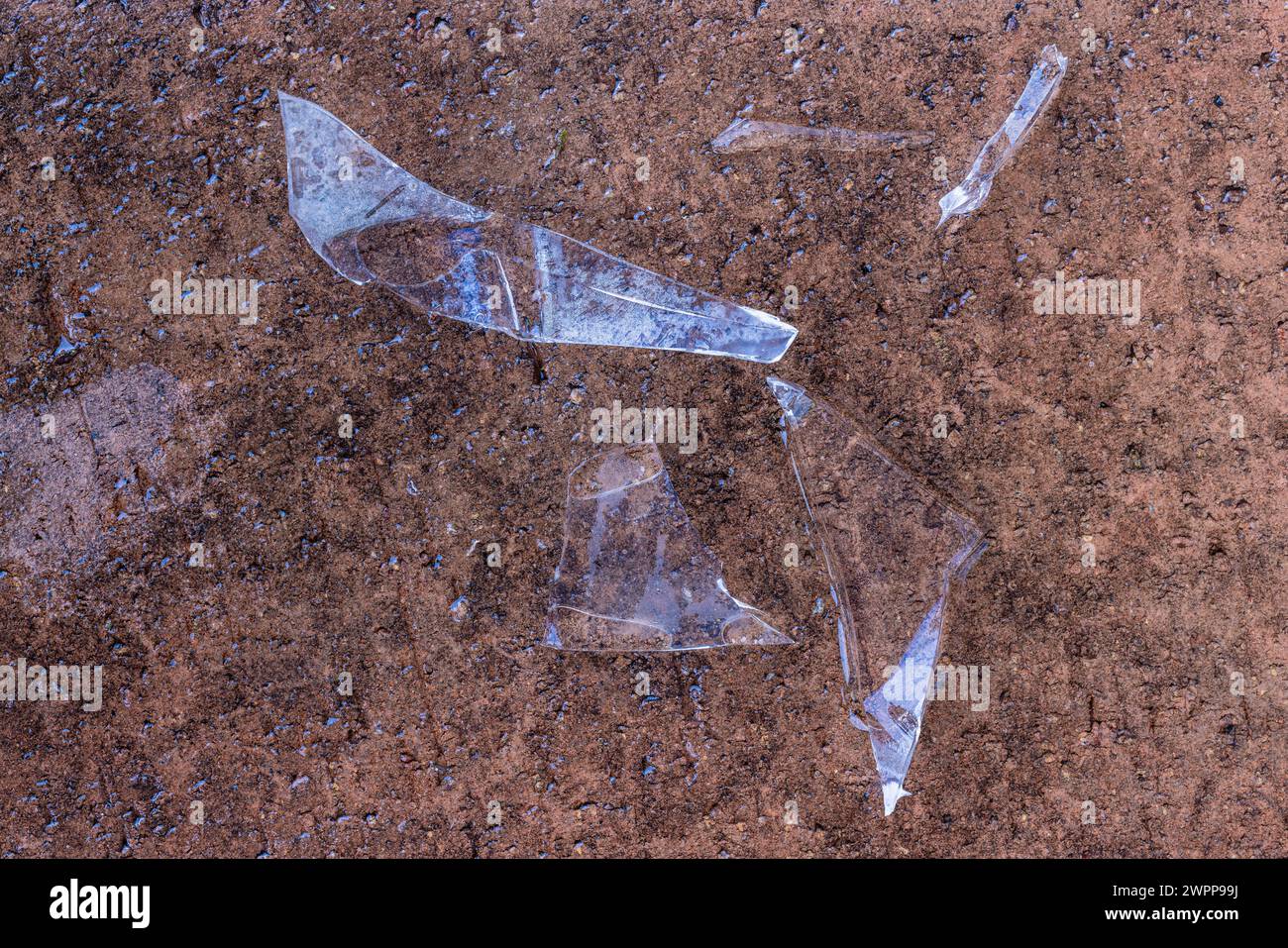Concept, broken glass Stock Photo