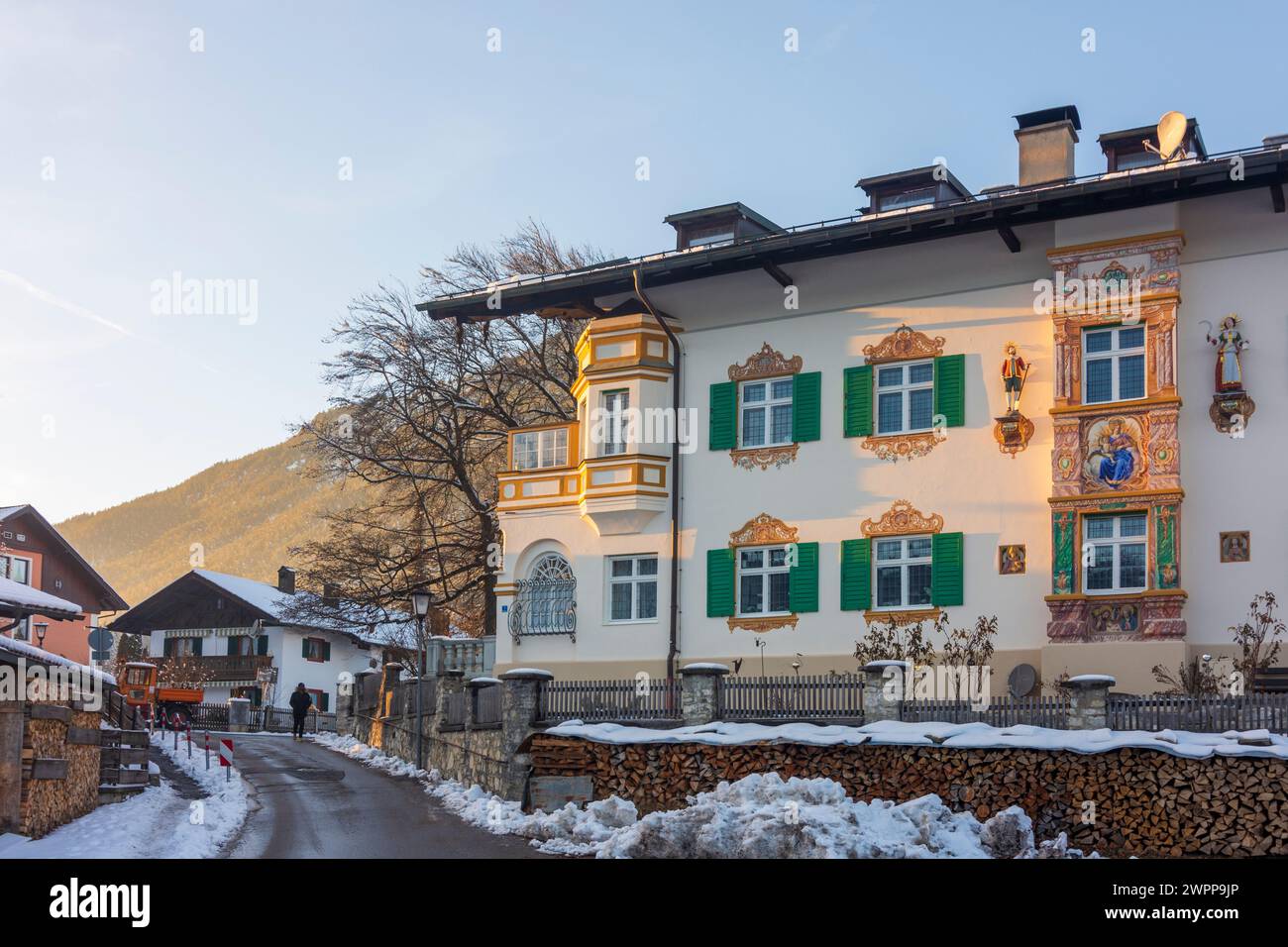 Garmisch-Partenkirchen, historic villa, Upper Bavaria, Zugspitz-Region, Bavaria, Germany Stock Photo