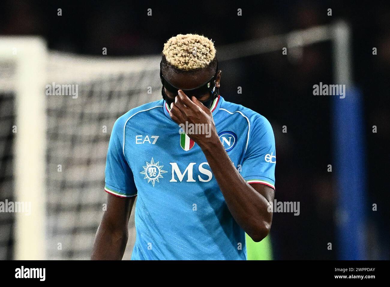 Naples, Italy. 8th Mar, 2024. Victor Osimhen of SSC Napoli disappointment at the end of the Serie A TIM match between SSC Napoli and Torino FC at Diego Armando Maradona Stadium in Naples, Italy, on 8 March 2024. Credit: Nicola Ianuale/Alamy Live News Stock Photo