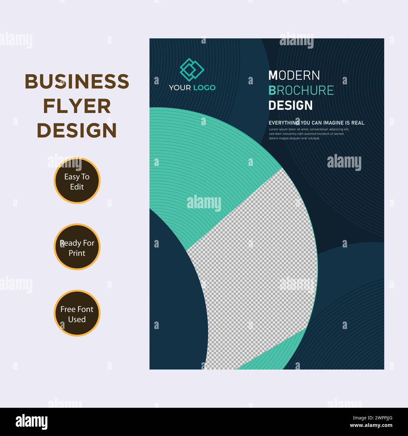 Corporate business flyer template design. Template vector design for Brochure, Annual Report, Magazine, Poster, Corporate Presentation, Flyer, cover Stock Vector