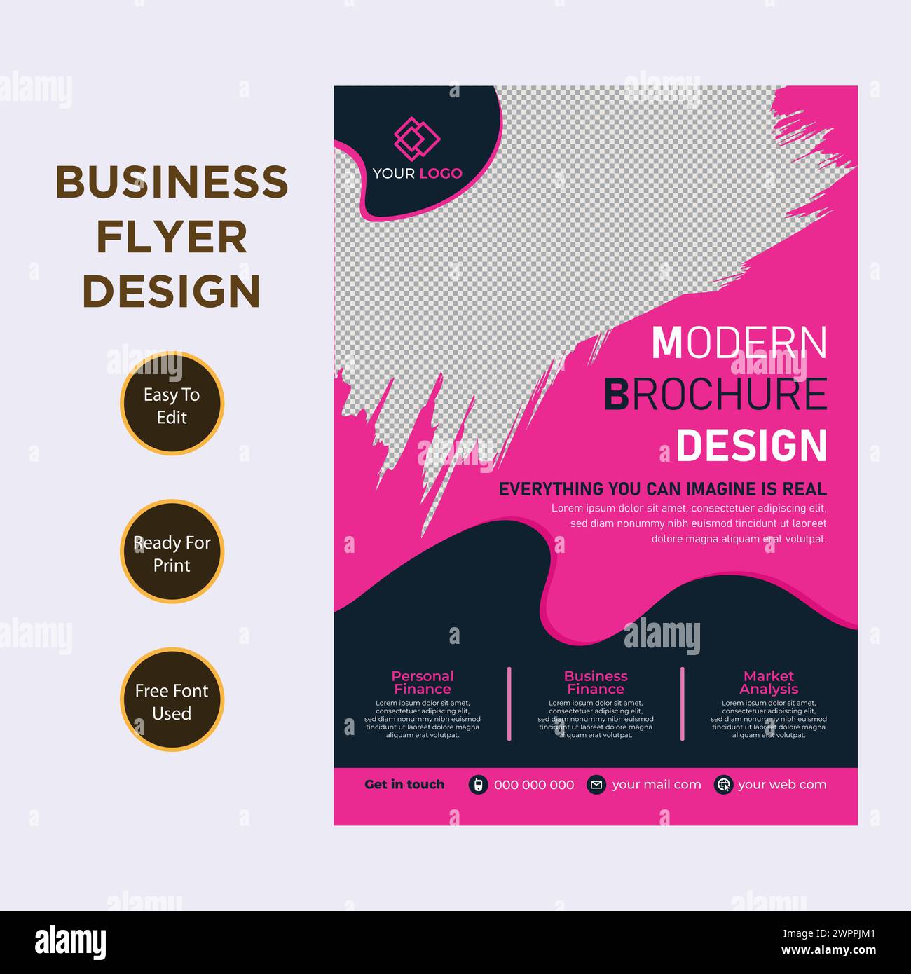 Corporate business flyer template design. Template vector design for