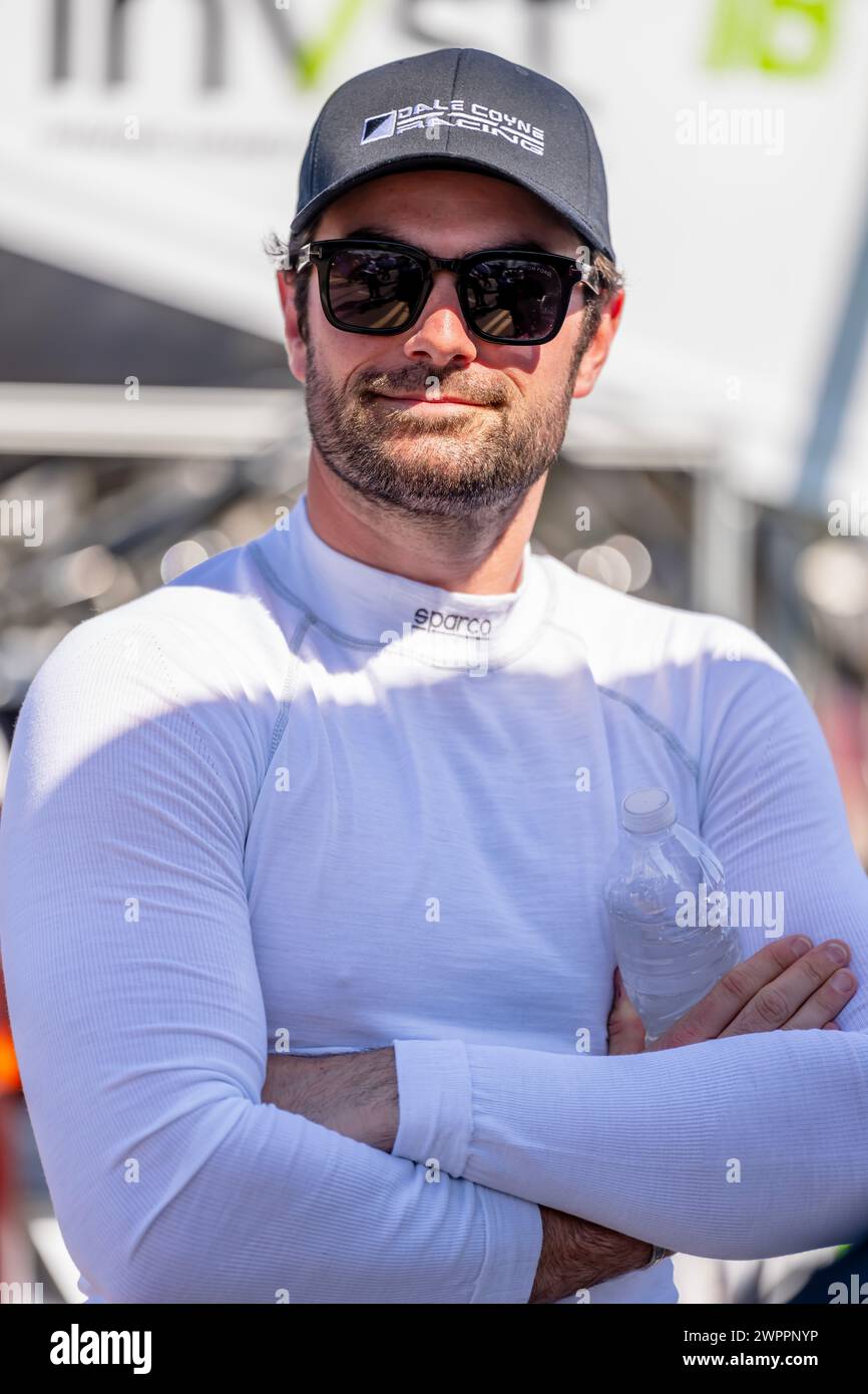 St. Petersburg, Fl, USA. 8th Mar, 2024. INDYCAR Series driver, JACK HARVEY (18) of Bassingham, England, prepares to practice for the Firestone Grand Prix of St. Petersburg at St. Petersburg Temporary Course in St. Petersburg FL. (Credit Image: © Walter G Arce Sr Grindstone Medi/ASP) EDITORIAL USAGE ONLY! Not for Commercial USAGE! Credit: ZUMA Press, Inc./Alamy Live News Stock Photo
