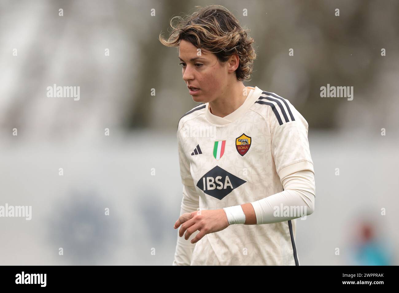 Milan, Italy. 3rd Mar, 2024. Valentina Giacinti of AS Roma during the Coppa Italia Femminile Semi-Final - 1st Leg - match at Vismara PUMA House of Football, Milan. Picture credit should read: Jonathan Moscrop/Sportimage Credit: Sportimage Ltd/Alamy Live News Stock Photo