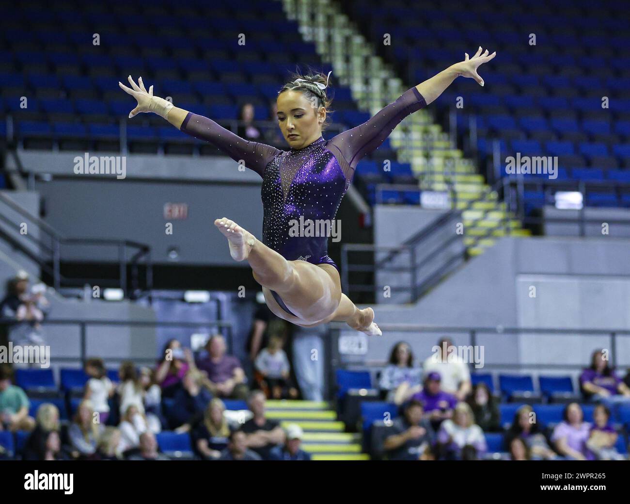 Baton Rouge, LA, USA. 8th Mar, 2023. LSU's Aleah Finnegan competes on