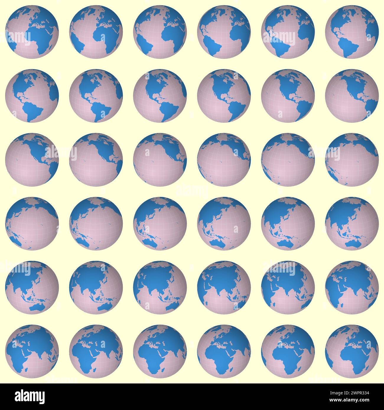 Spinning globe map hi-res stock photography and images - Alamy