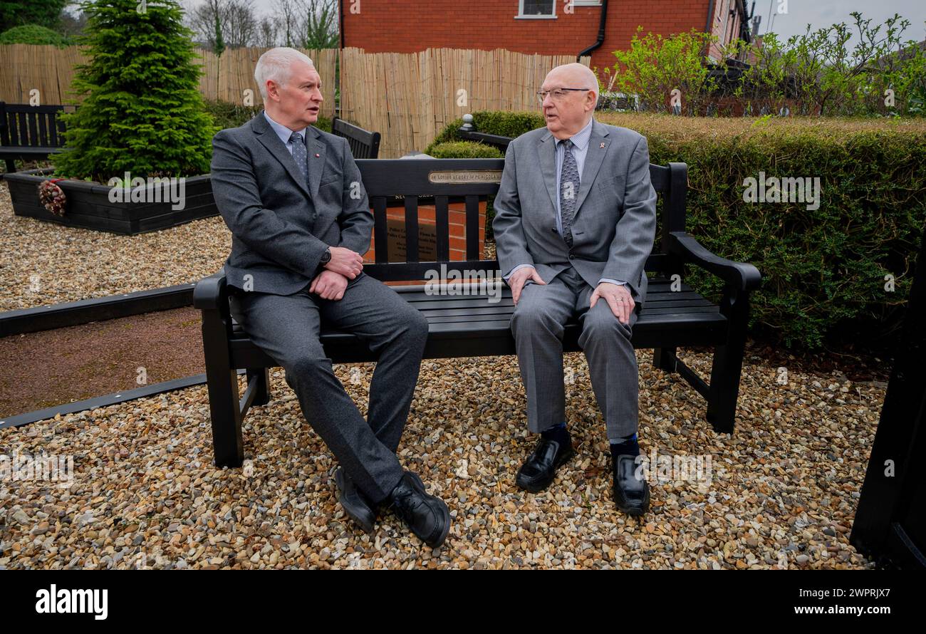 Bryn Hughes and Paul Bone (right), the fathers of murdered Pcs Nicola ...