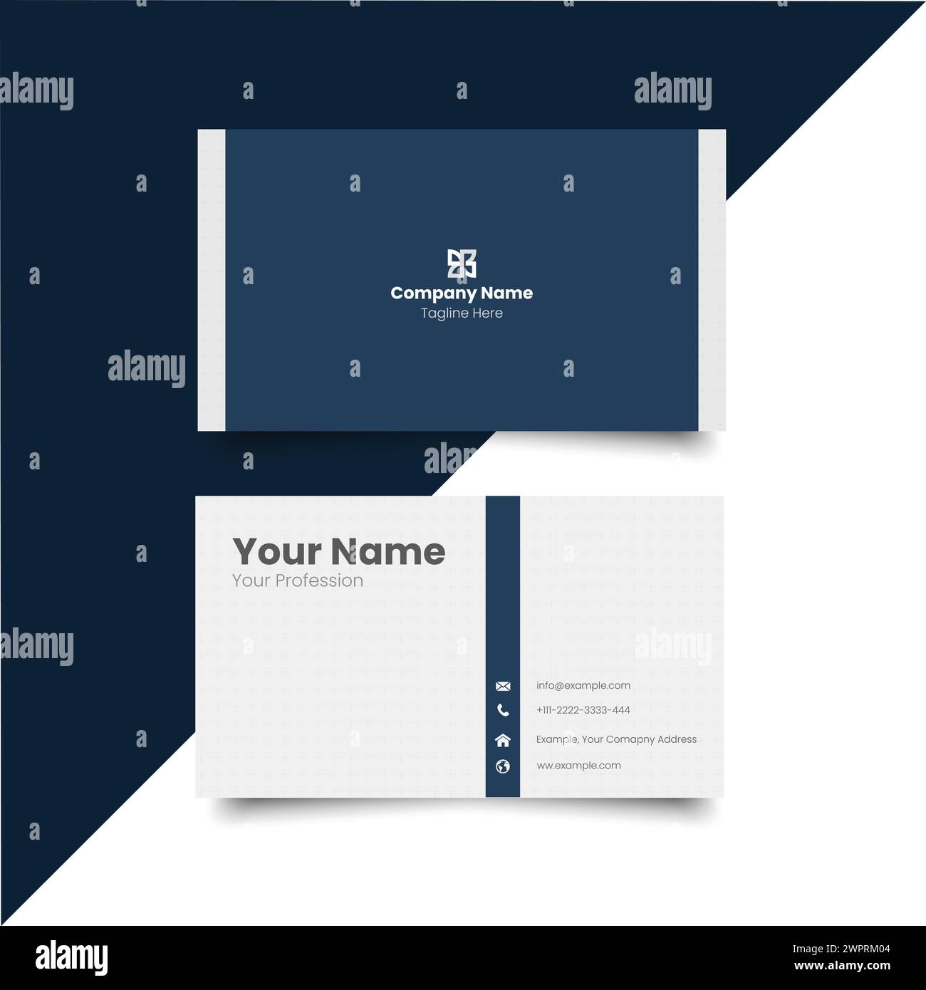 Simple Business Card Layout. creative modern name card and business card. Clean Design.Corporate design template, Clean professional business template Stock Vector