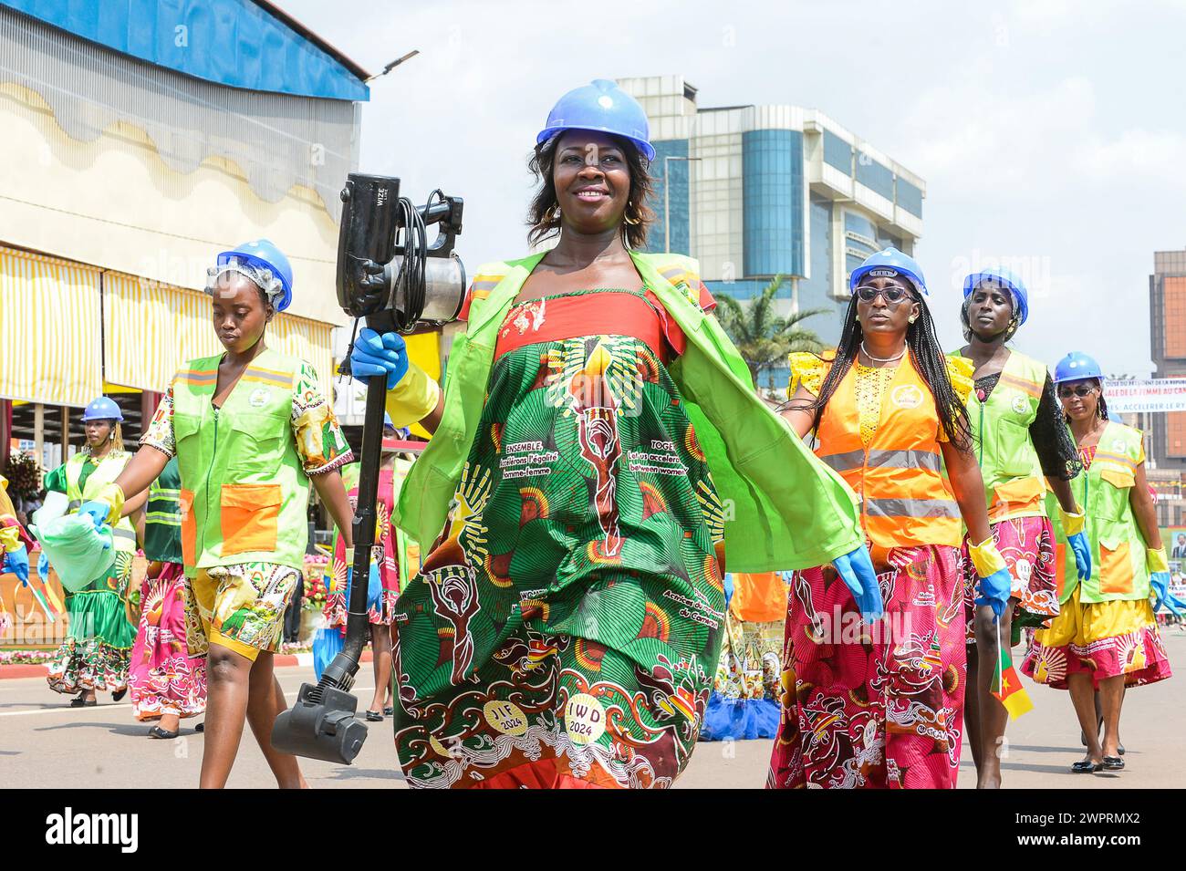 Yaounde, Cameroon. 8th Mar, 2024. Women parade on International Women's