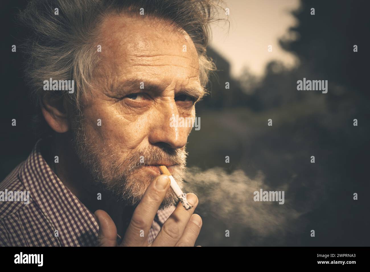 printable cigarette Man Holding a Pack of Cigarettes Metal Print
