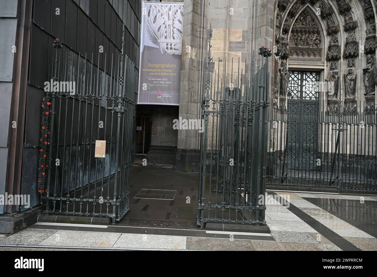 Cologne, Germany. 05th Mar, 2024. Cologne Cathedral the entrance to the cathedral treasury Credit: Horst Galuschka/dpa/Alamy Live News Stock Photo