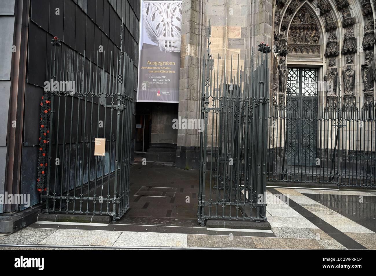 Cologne, Germany. 05th Mar, 2024. Cologne Cathedral the entrance to the