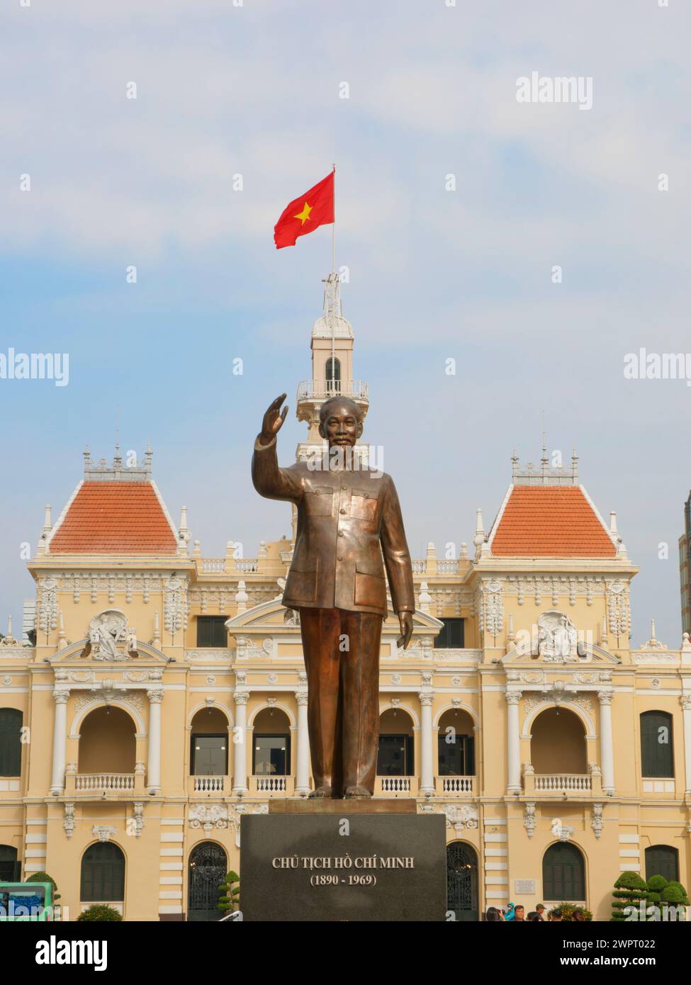 Ho Chi Minh Statue and City Hall Ho Chi Minh City Vietnam TV000597 Stock Photo