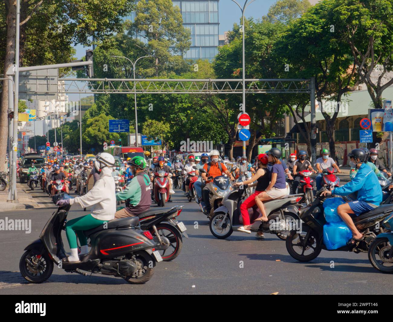 Motorbike Traffic Ho Chi Minh City Vietnam TV000697 Stock Photo