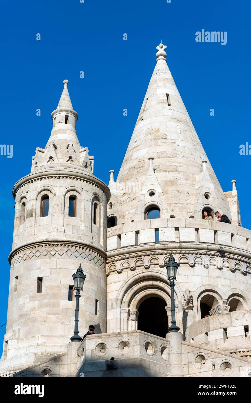 Fisherman's Bastion, building, travel, city trip, tourism, overview, Eastern Europe, architecture, building, history, historical, cityscape Stock Photo