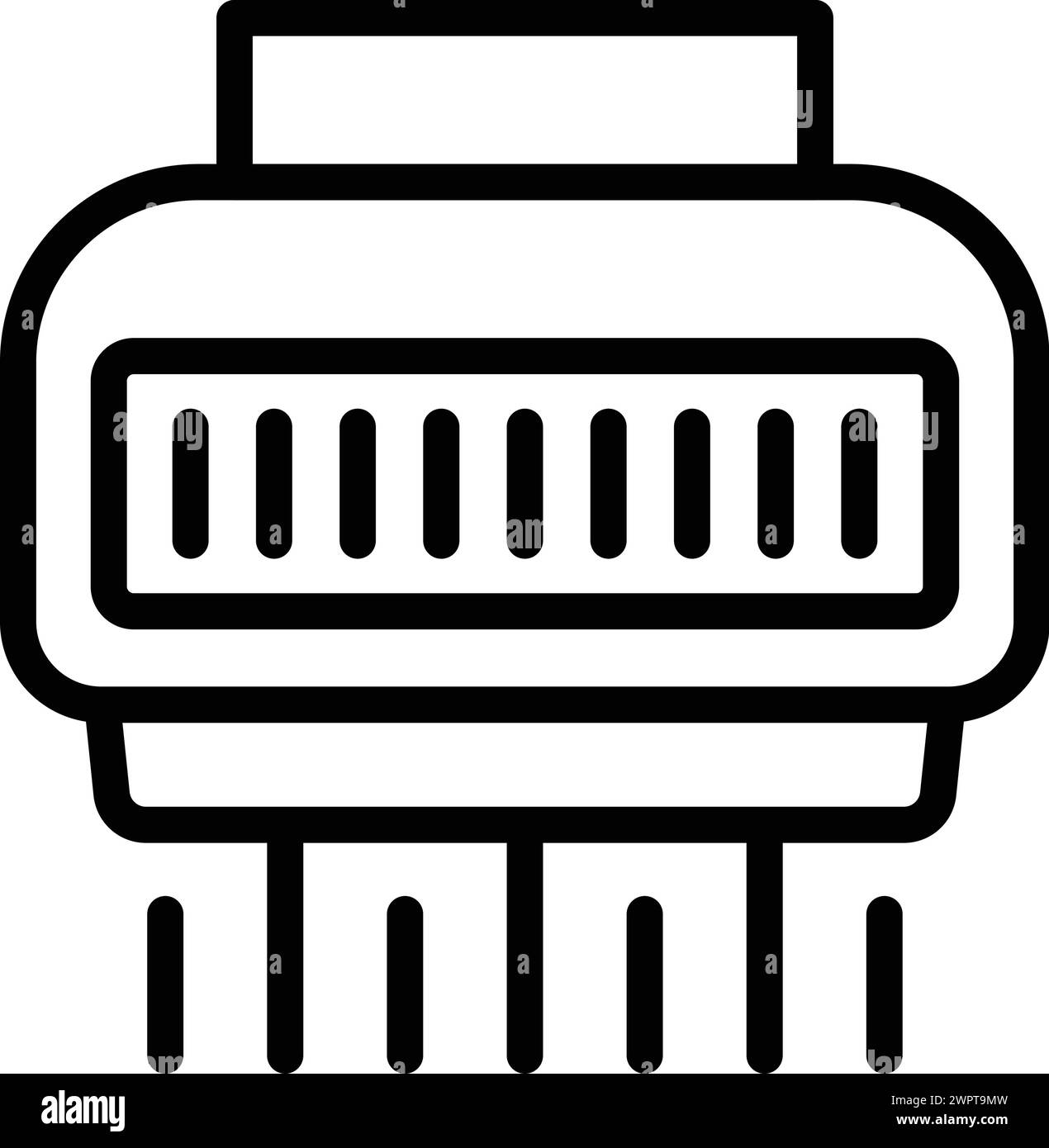Hood system icon outline vector. Kitchen venting assembly. Cookery