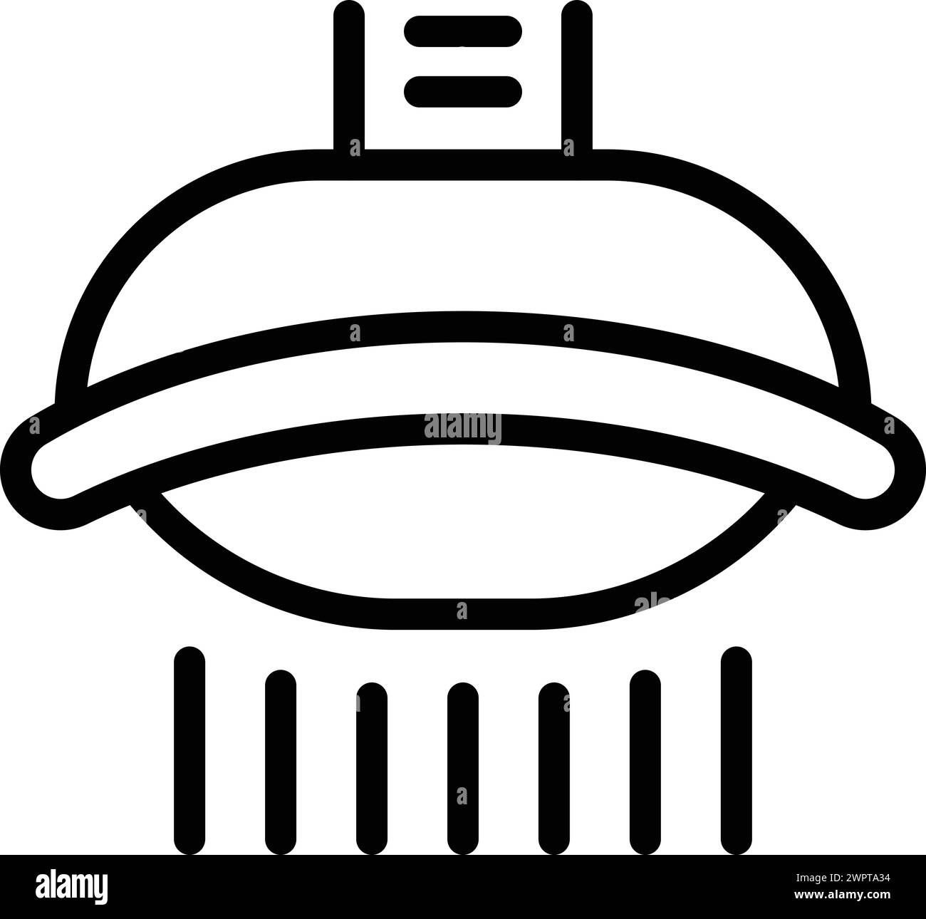 Ventilation system icon outline vector. Kitchen purifier appliance