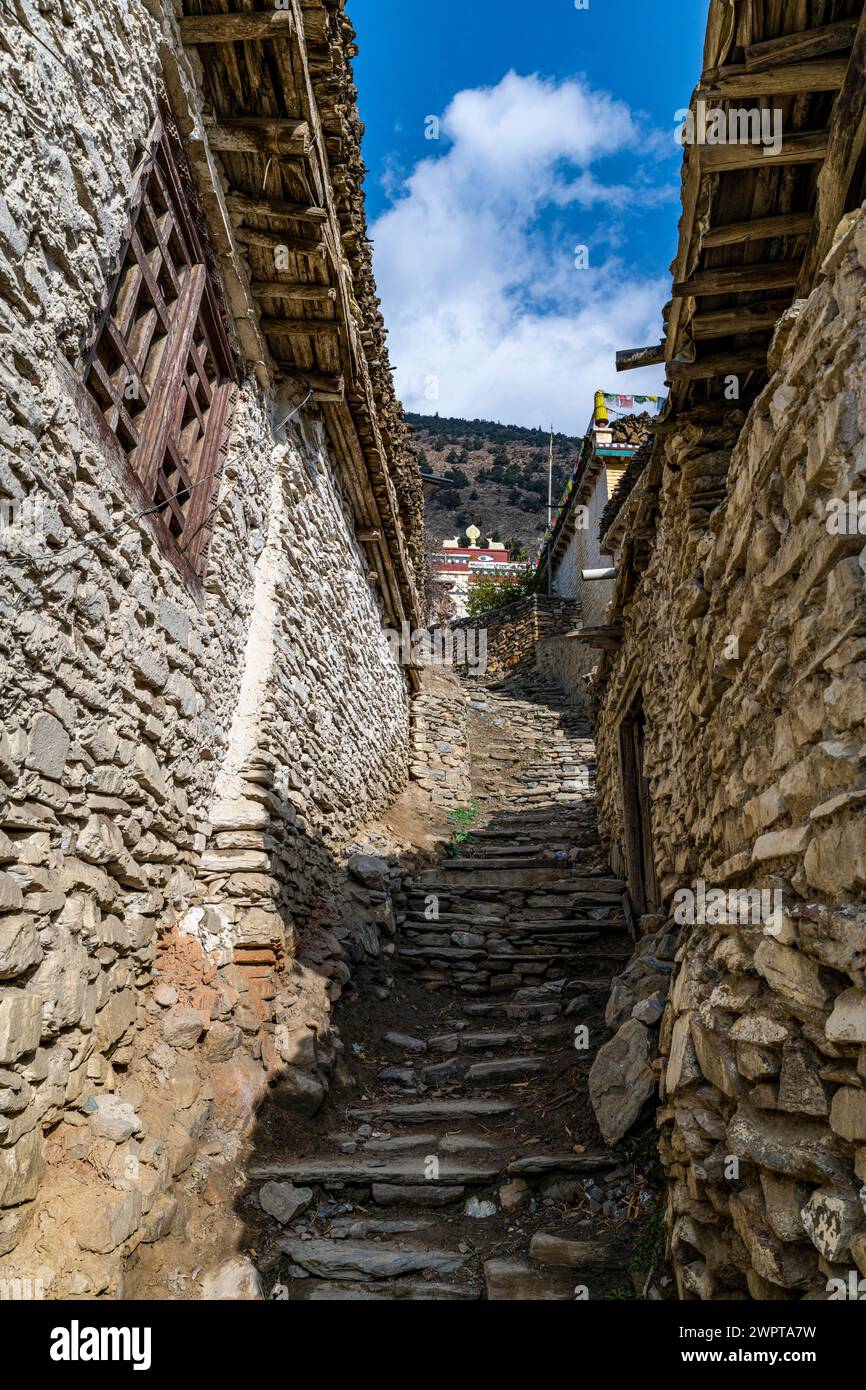 Historical village of Marpha, Jomsom, Nepal Stock Photo - Alamy