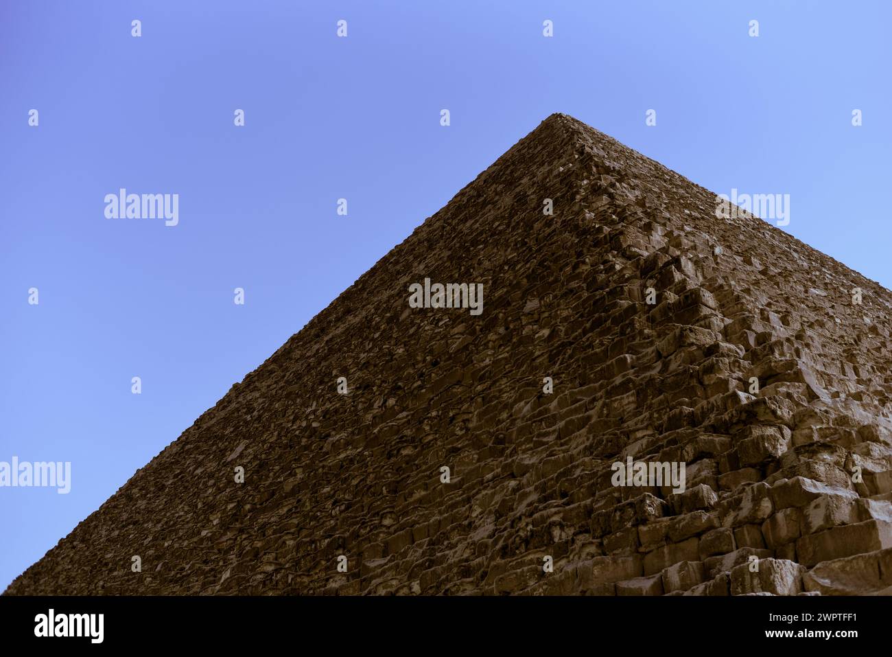 The pyramid complex of Giza, Egypt Stock Photo