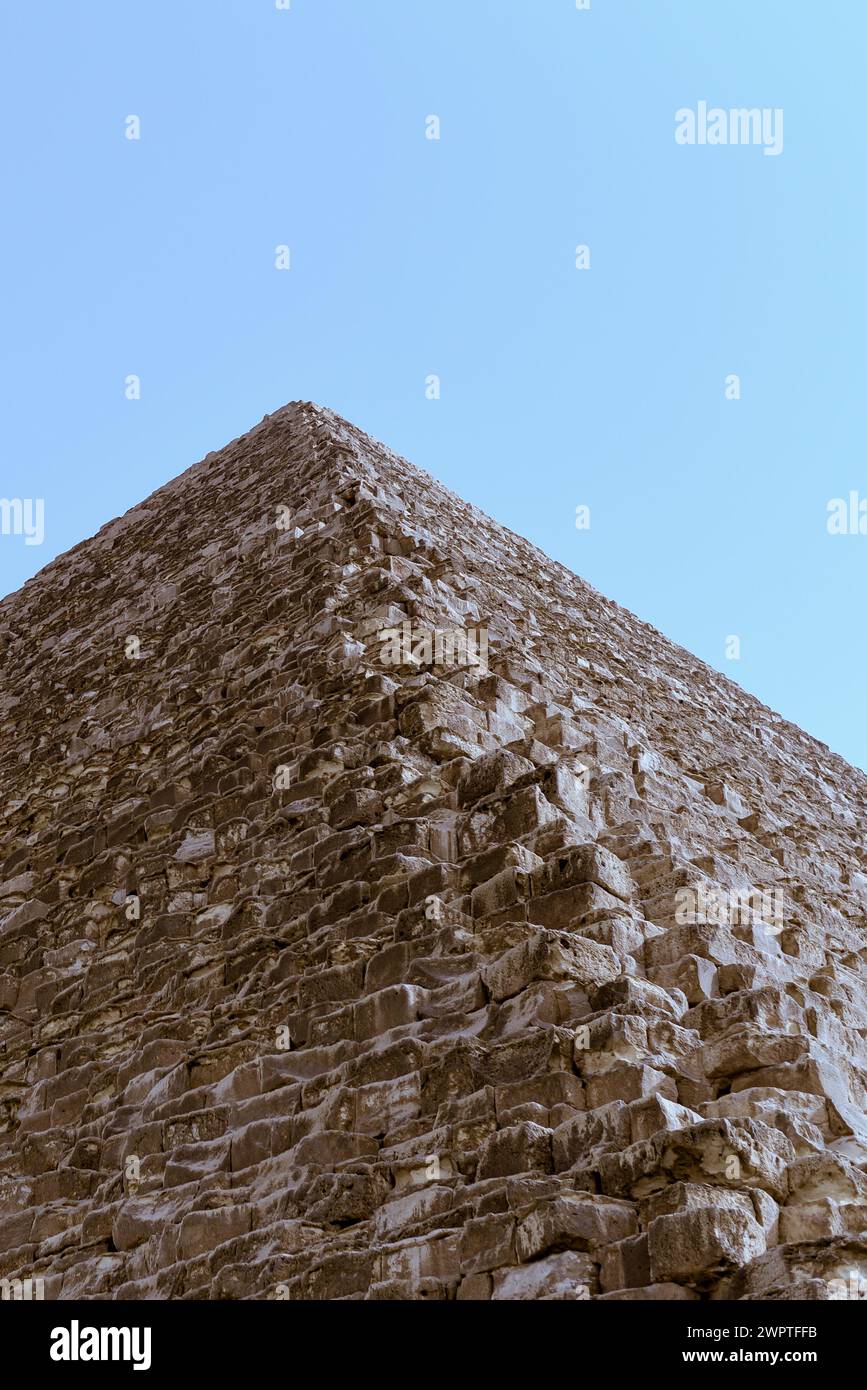 The pyramid complex of Giza, Egypt Stock Photo