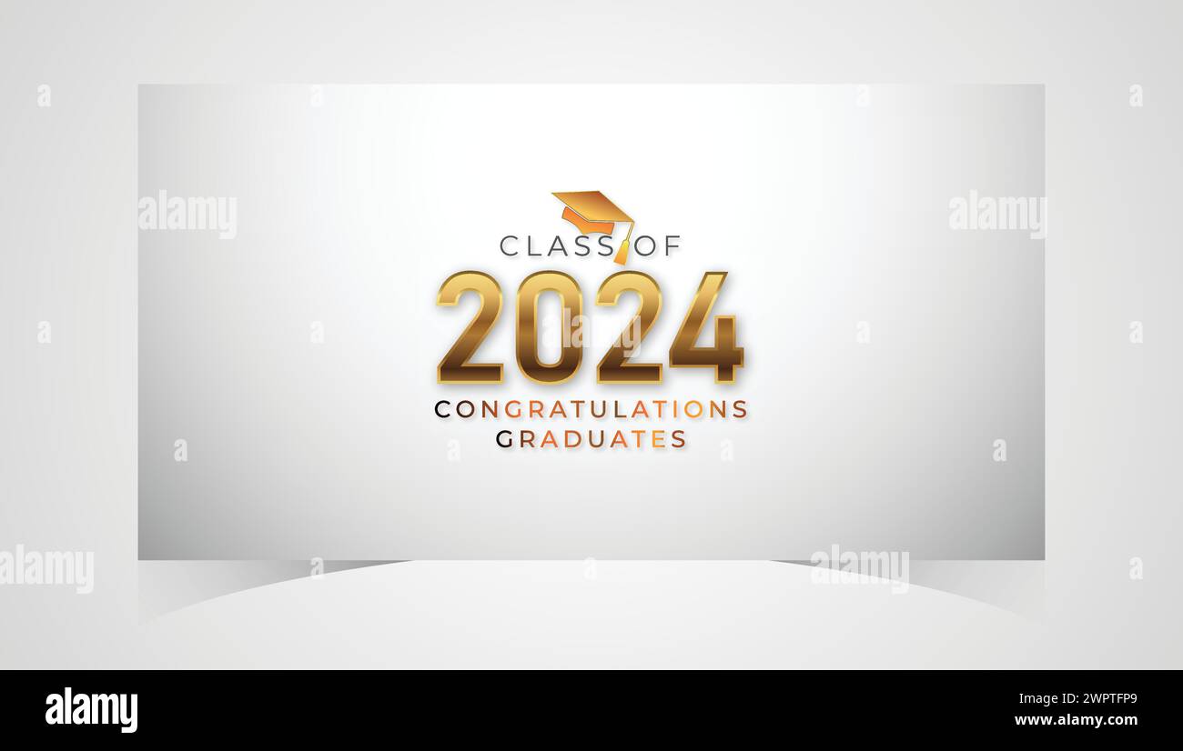 Class of 2024 Congratulations Graduates. Academic Cap and Diploma ...