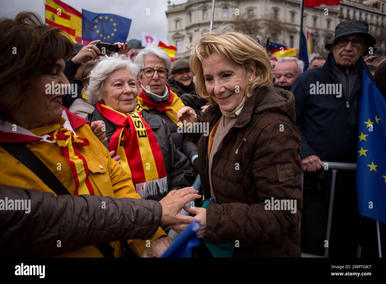 Demonstration Only Madrid, Madrid, Spain. 9th Mar, 2024. ESPERANZA AGUIRRE, former ...