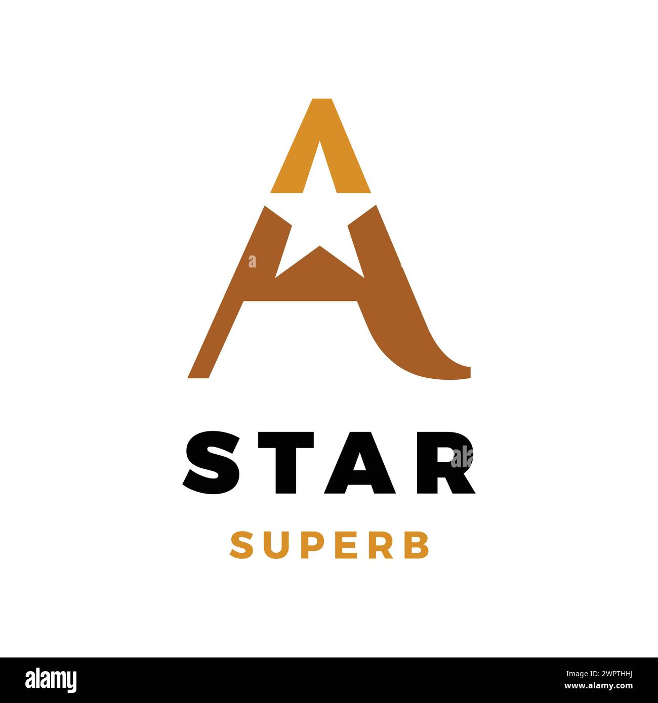 Initial Letter A Star Icon Logo Design Template Stock Vector