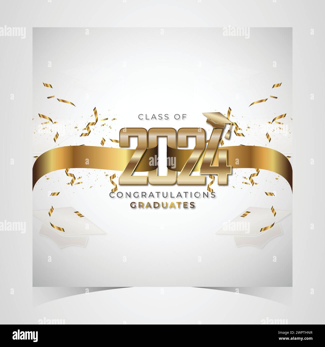 Class of 2024 Congratulations Graduates. Academic Cap and Diploma ...