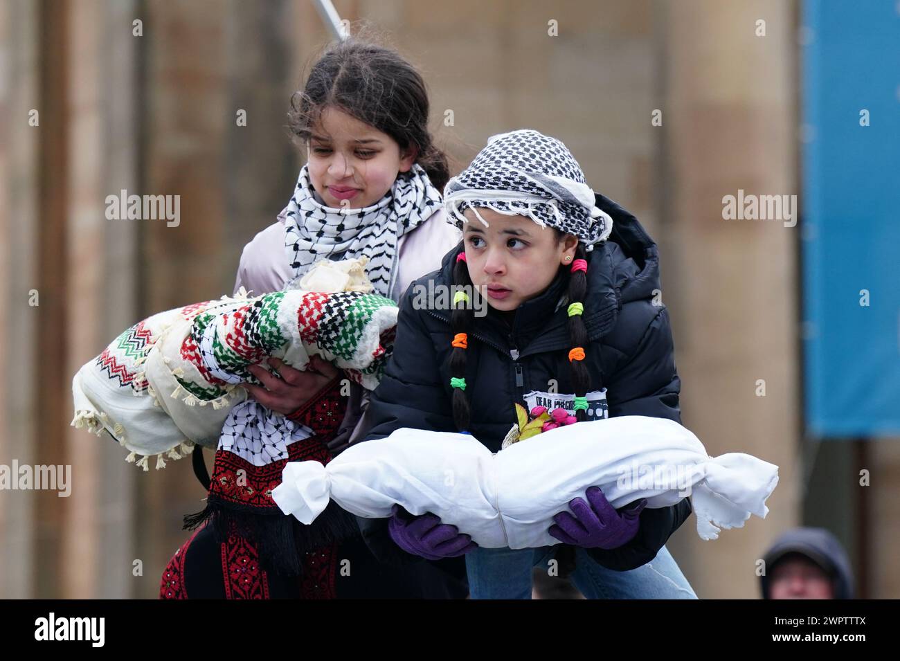 Scottish palestine solidarity campaign edinburgh 2024 hi-res stock