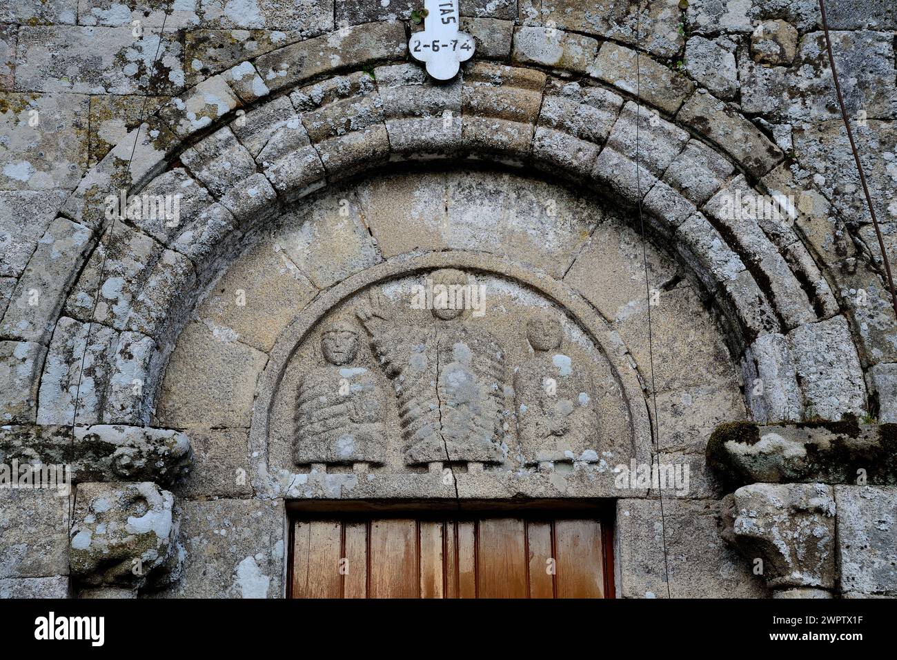 Church of San Paio de Muradelle, Chantada, Lugo, Spain Stock Photo