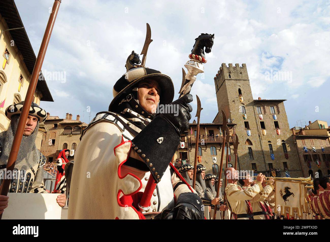 Giostra del saracino di Arezzo, rievocazione storica/Arezzo's Saracen Joust, historical evocation Stock Photo