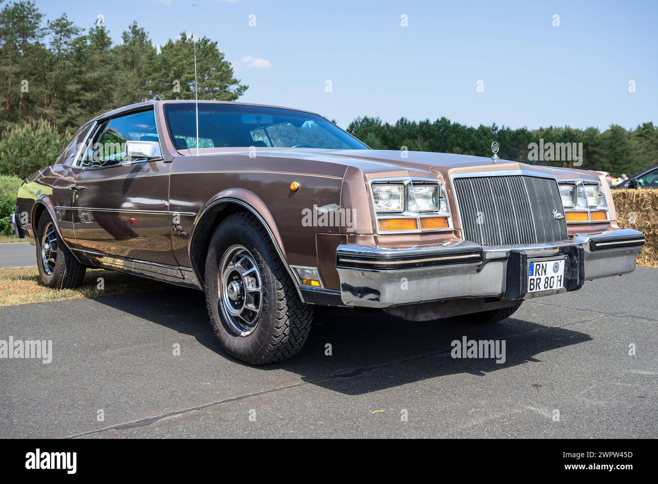 LINTHE, GERMANY - MAY 27, 2023: The personal luxury car Buick Riviera S-Type, 1980. Die Oldtimer Show 2023. Stock Photo