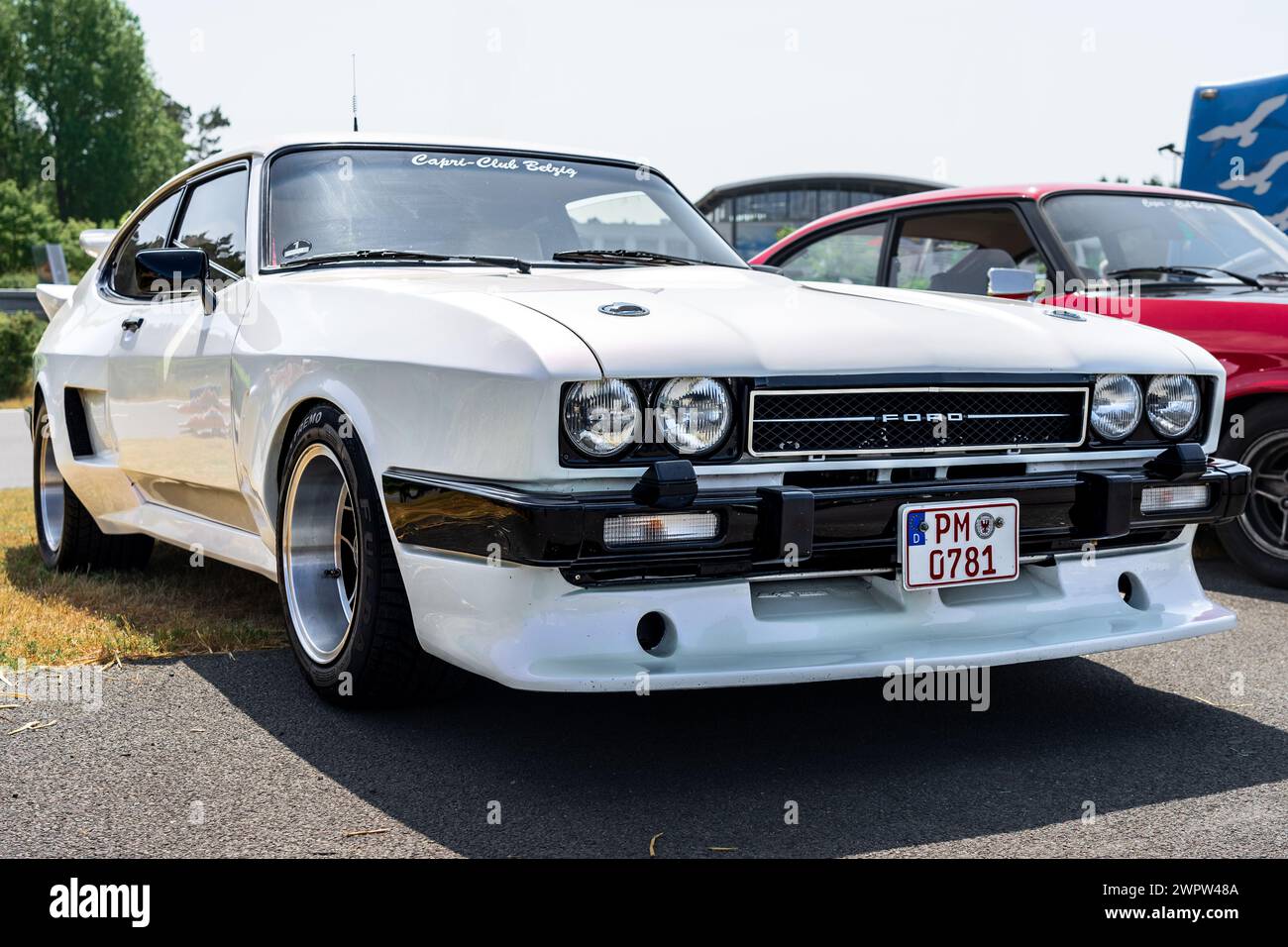 LINTHE, GERMANY - MAY 27, 2023: The mid-size sports car Ford Capri Mk III, 1981. Die Oldtimer Show 2023. Stock Photo