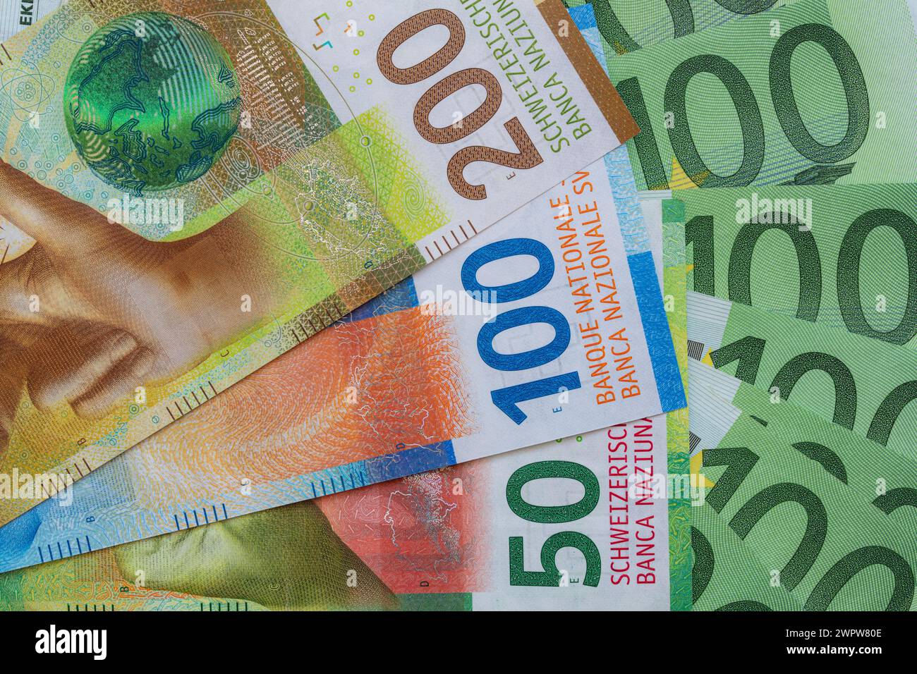 50 swiss francs bill hi-res stock photography and images - Alamy