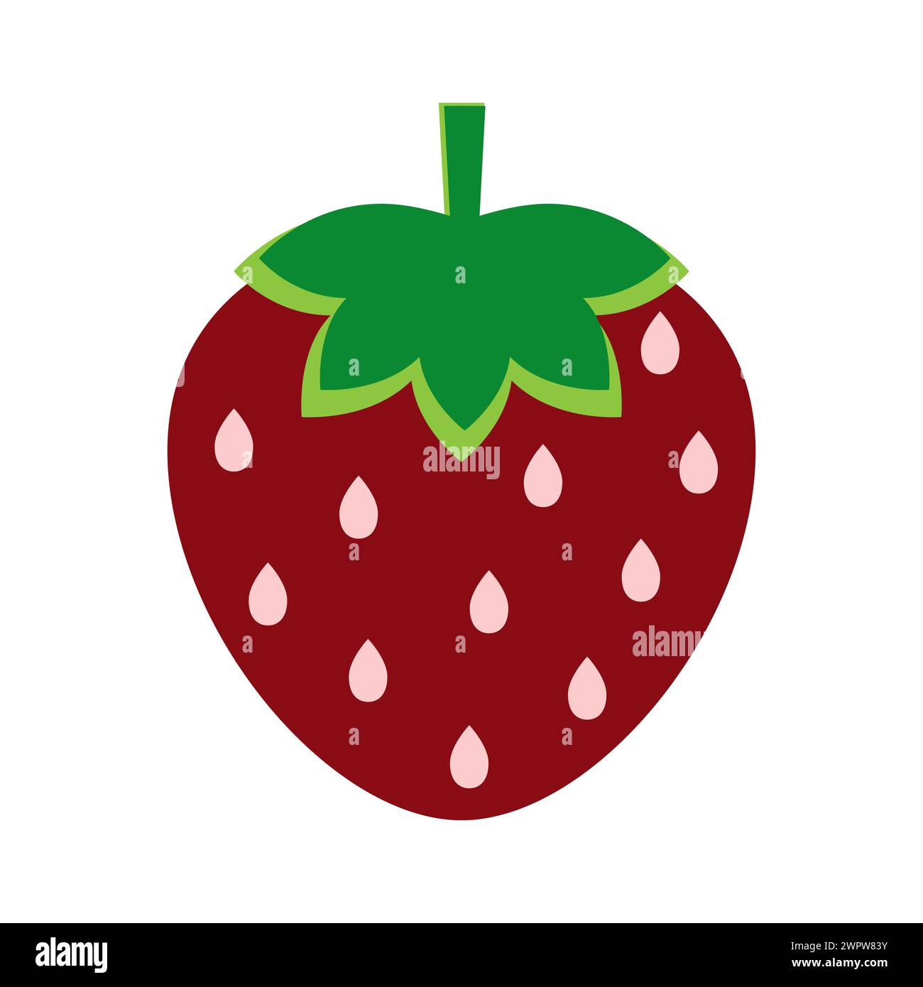 Red Strawberry Icon Stock Vector