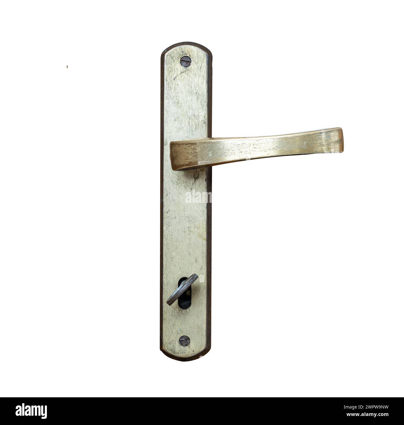 an old handle on a transparent background Stock Photo